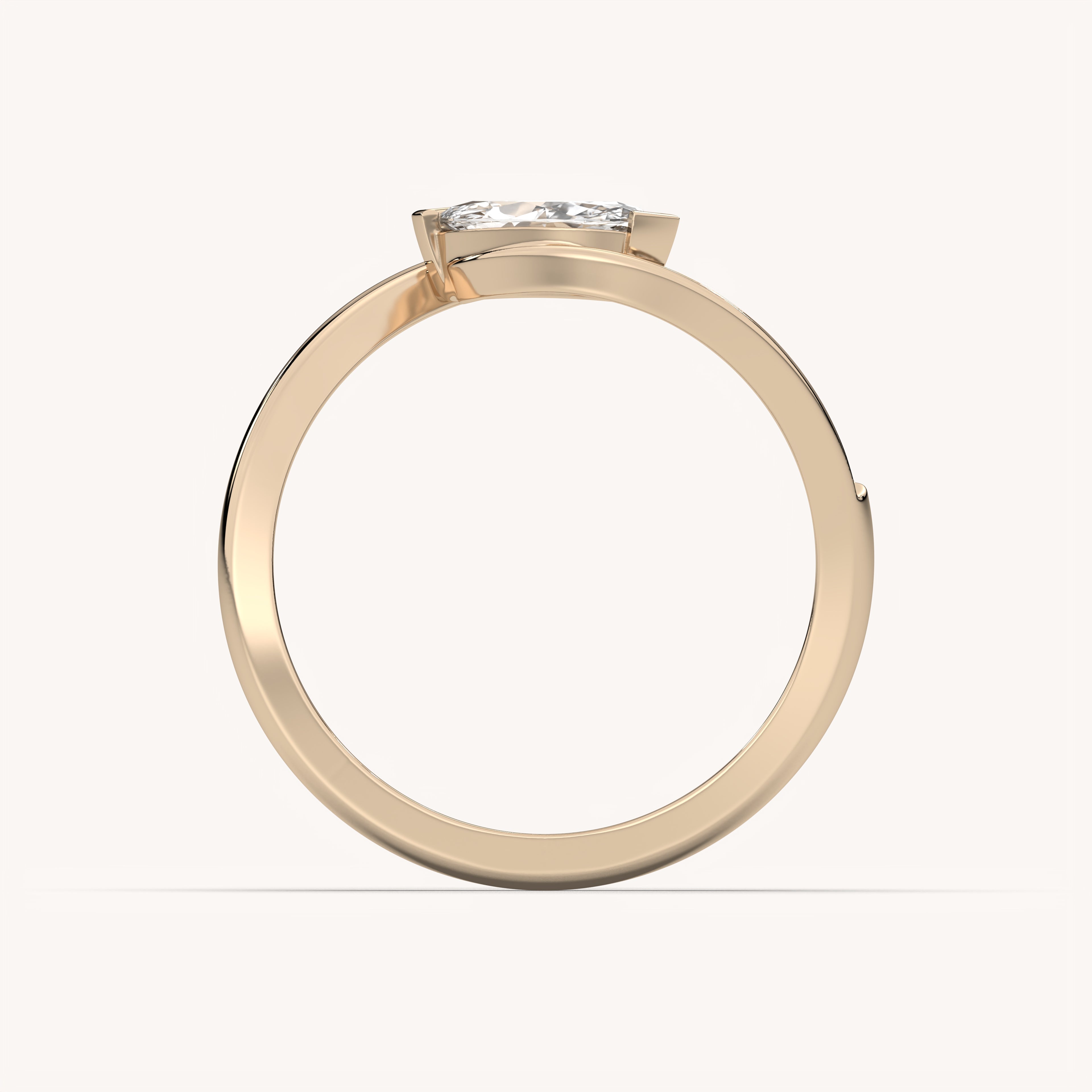 Marquise Cut Lab-Grown Diamond Bypass Ring