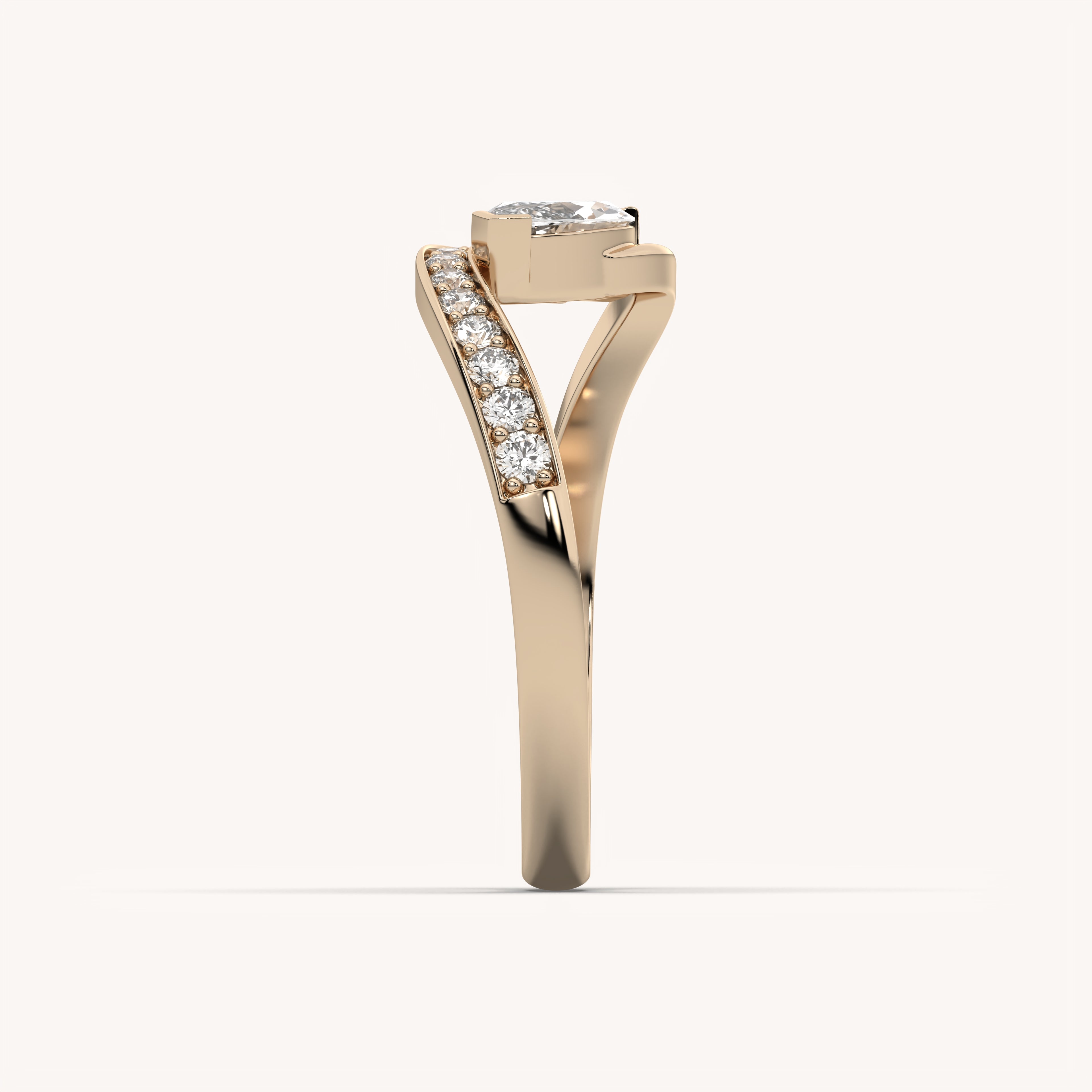 Marquise Cut Lab-Grown Diamond Bypass Ring