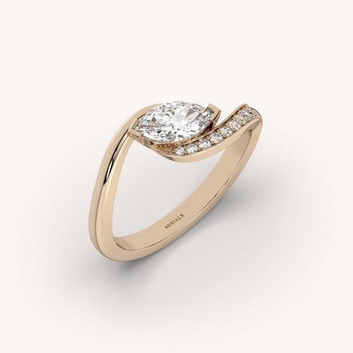 Marquise Cut Lab-Grown Diamond Bypass Ring