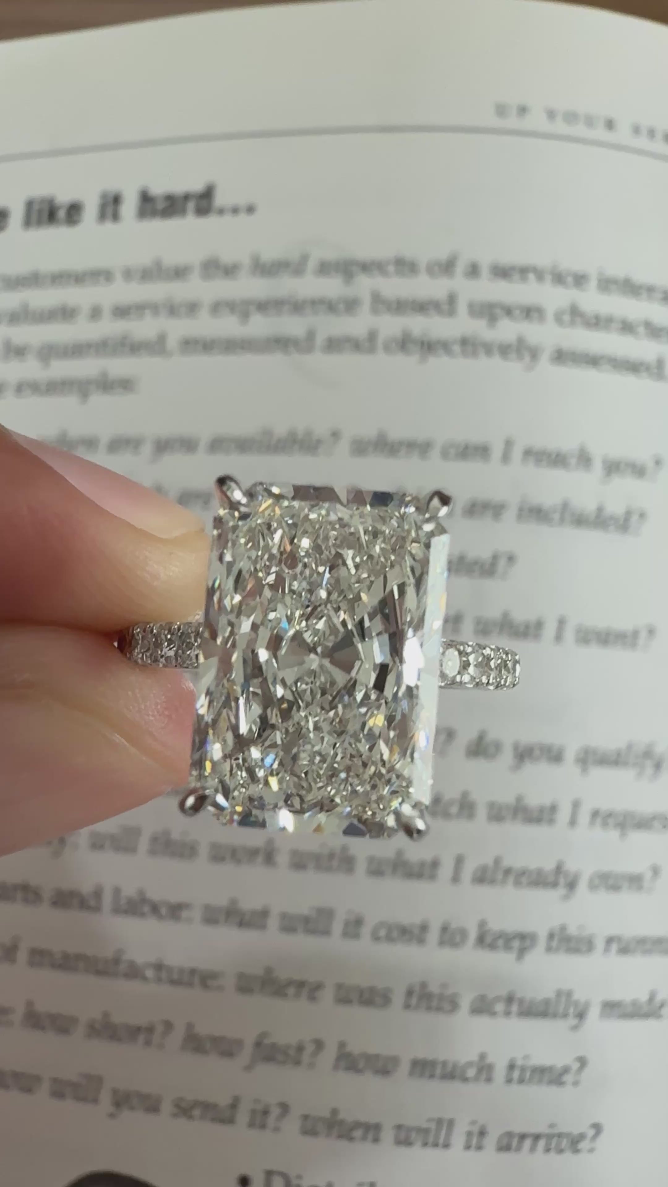 The Show-Stopping 6CT Radiant Cut Pavé Diamond Ring